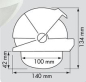 Preview: Plastimo Offshore 105 flache Rose, schwarz