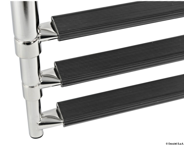 Teleskopbadeleiter, standard AISI316 3-stufig