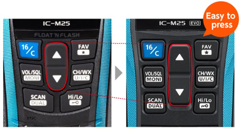 Preview: ICOM IC-M25 Euro EVO UKW Handfunkgerät marineblau