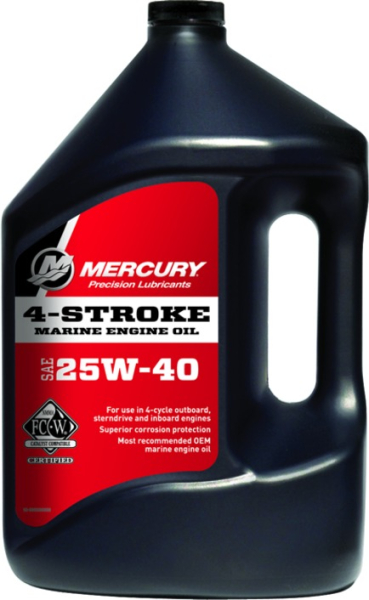 Quicksilver / Mercury 4-Takt 25W-40 mineralisch Motoröl 4 Liter